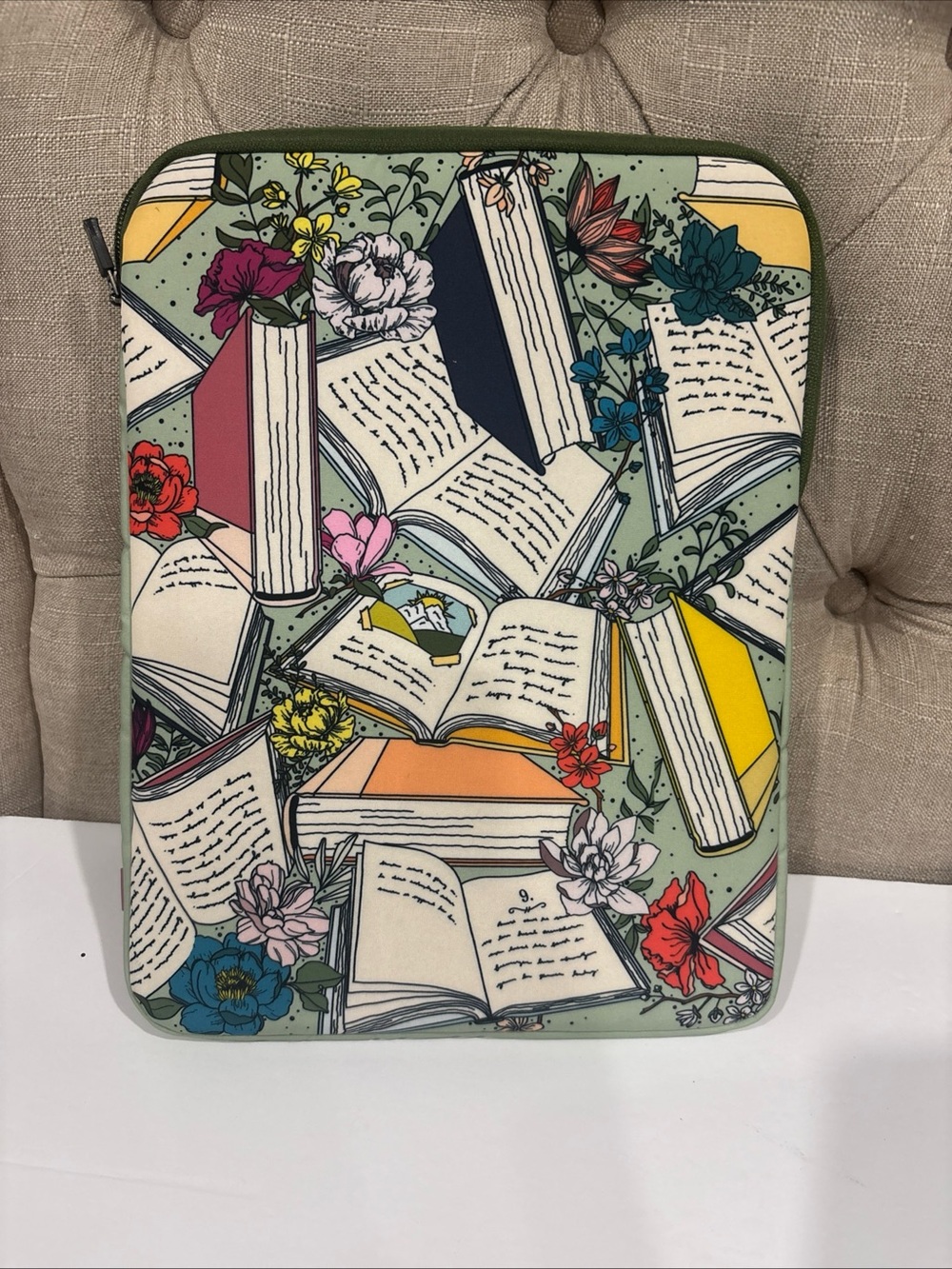 BookBeau spring Dark Romantic mini size water resistant book sleeve.
